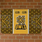 Kennesaw State Owls Chevron Stack Gold Doormat