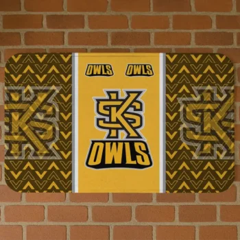 Kennesaw State Owls Chevron Stack Gold Doormat