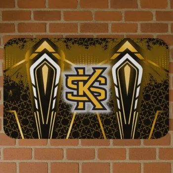 Kennesaw State Owls Graphic Stripes Gold Doormat