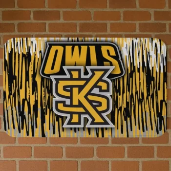 Kennesaw State Owls Vertical Flow Gold Doormat