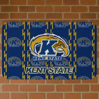 Kent State Golden Flashes Bolt Row Navy Blue Doormat