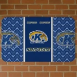 Kent State Golden Flashes Chevron Stack Navy Blue Doormat