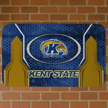 Kent State Golden Flashes Hexagon Oval Navy Blue Doormat