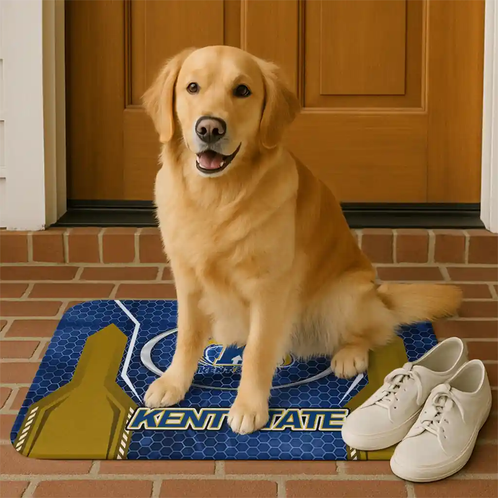 kent-state-golden-flashes-hexagon-oval-navy-blue-doormat-high-quality.webp