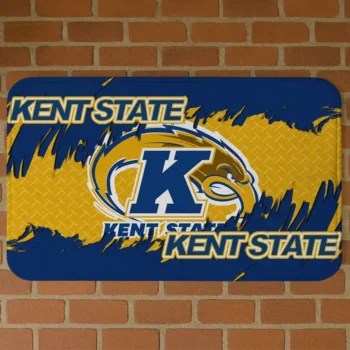 Kent State Golden Flashes Plate Rip Navy Blue Doormat