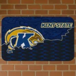 Kent State Golden Flashes Tribal Detailing Navy Blue Black Doormat
