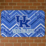 Kentucky Wildcats Chevron Geometrics Blue Doormat