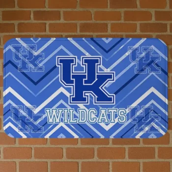 Kentucky Wildcats Chevron Geometrics Blue Doormat