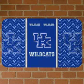 Kentucky Wildcats Chevron Stack Blue Doormat