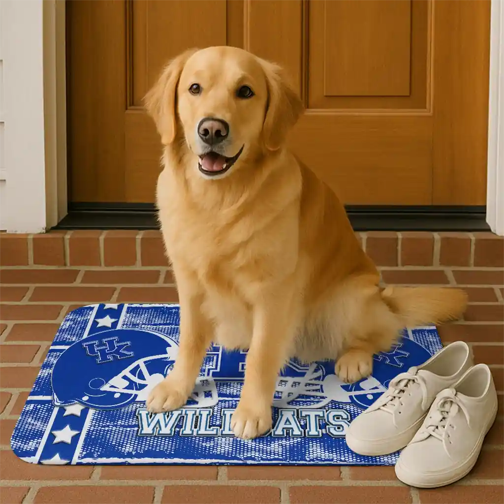 kentucky-wildcats-helmet-illustration-blue-doormat-high-quality.webp
