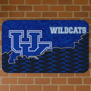 Kentucky Wildcats Tribal Detailing Blue Black Doormat