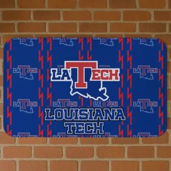 LA Tech Bolt Row Blue Doormat