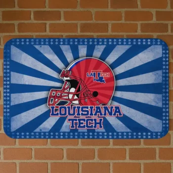 LA Tech Helmet Centerpiece Blue Doormat