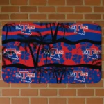LA Tech Palm Silhouette Blue Black Doormat