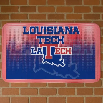 LA Tech Pixel Blur Blue Doormat