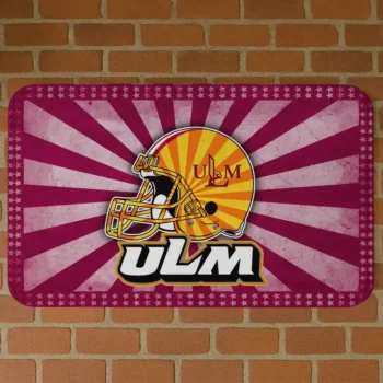 Louisiana-Monroe Warhawks Helmet Centerpiece Red Doormat