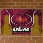Louisiana-Monroe Warhawks Hexagon Oval Red Doormat