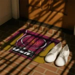louisiana-monroe-warhawks-hexagon-oval-red-doormat-best-selling.webp