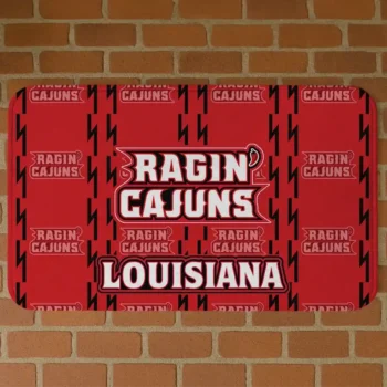 Louisiana Ragin' Cajuns Bolt Row Red Doormat