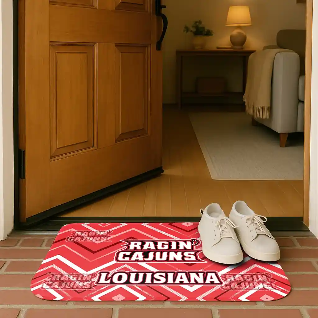 louisiana-ragin-cajuns-chevron-geometrics-red-doormat-fashion-forward.webp