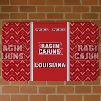 Louisiana Ragin' Cajuns Chevron Stack Red Doormat