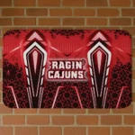 louisiana-ragin-cajuns-graphic-stripes-red-doormat-best-selling.webp