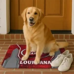 louisiana-ragin-cajuns-hexagon-oval-red-doormat-best-selling.webp