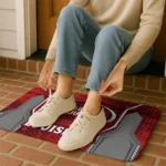 louisiana-ragin-cajuns-hexagon-oval-red-doormat-best-selling.webp