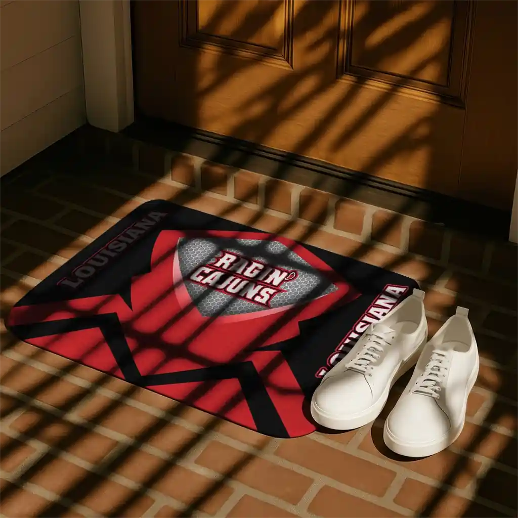 louisiana-ragin-cajuns-ninja-mesh-red-doormat-trendy.webp