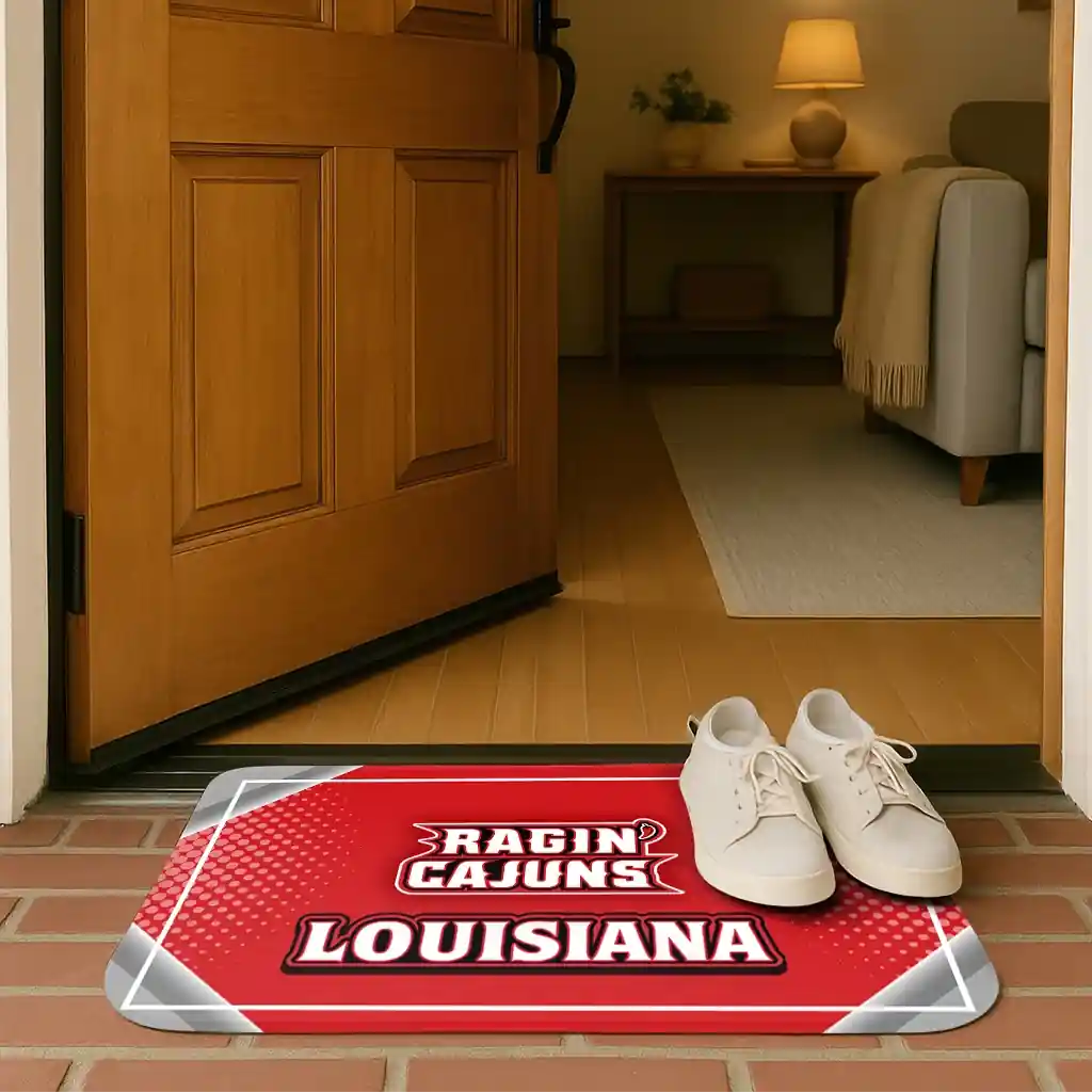 louisiana-ragin-cajuns-silver-halftone-red-doormat-fashion-forward.webp
