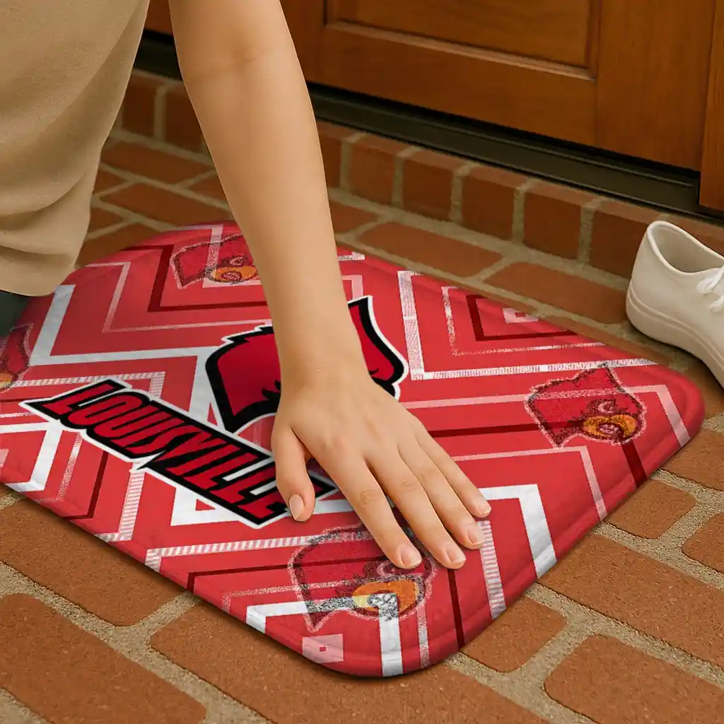 louisville-cardinals-chevron-geometrics-red-doormat-premium-grade.webp