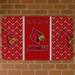 Louisville Cardinals Chevron Stack Red Doormat
