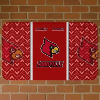 Louisville Cardinals Chevron Stack Red Doormat