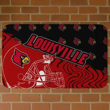 Louisville Cardinals Football Pride Red Doormat