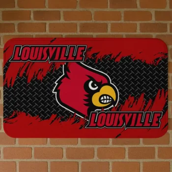 Louisville Cardinals Plate Rip Red Doormat