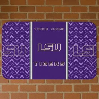 LSU Tigers Chevron Stack Purple Doormat