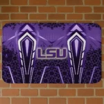 LSU Tigers Graphic Stripes Purple Doormat
