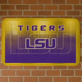 LSU Tigers Pixel Blur Purple Doormat