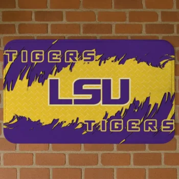 LSU Tigers Plate Rip Purple Doormat