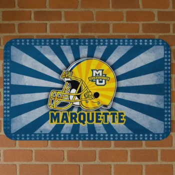 Marquette Golden Eagles Helmet Centerpiece Blue Doormat