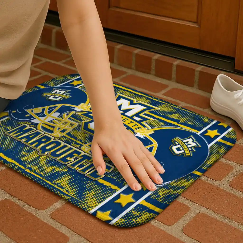 marquette-golden-eagles-helmet-illustration-blue-doormat-premium-grade.webp