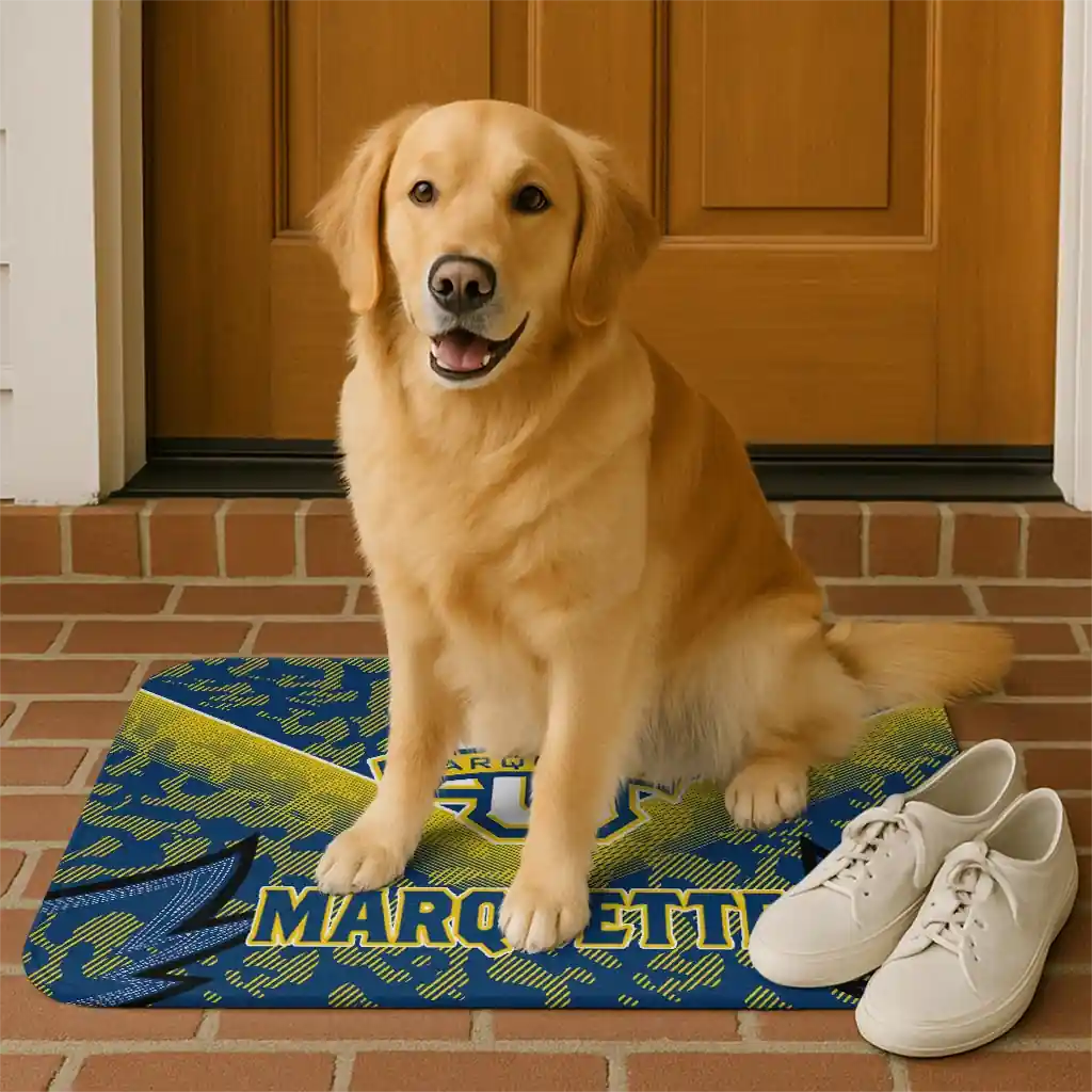 marquette-golden-eagles-layered-lines-blue-doormat-high-quality.webp