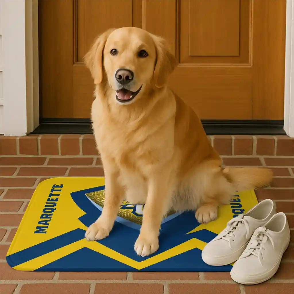 marquette-golden-eagles-ninja-mesh-blue-doormat-high-quality.webp