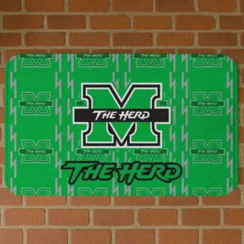 Marshall Thundering Herd Bolt Row Green Doormat