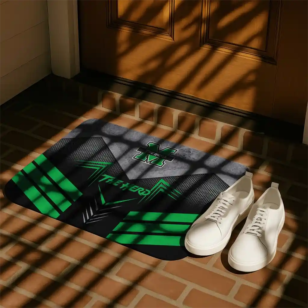 marshall-thundering-herd-chevron-points-green-black-doormat-trendy.webp