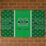 Marshall Thundering Herd Chevron Stack Green Doormat