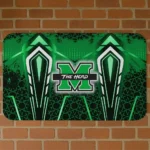 Marshall Thundering Herd Graphic Stripes Green Doormat