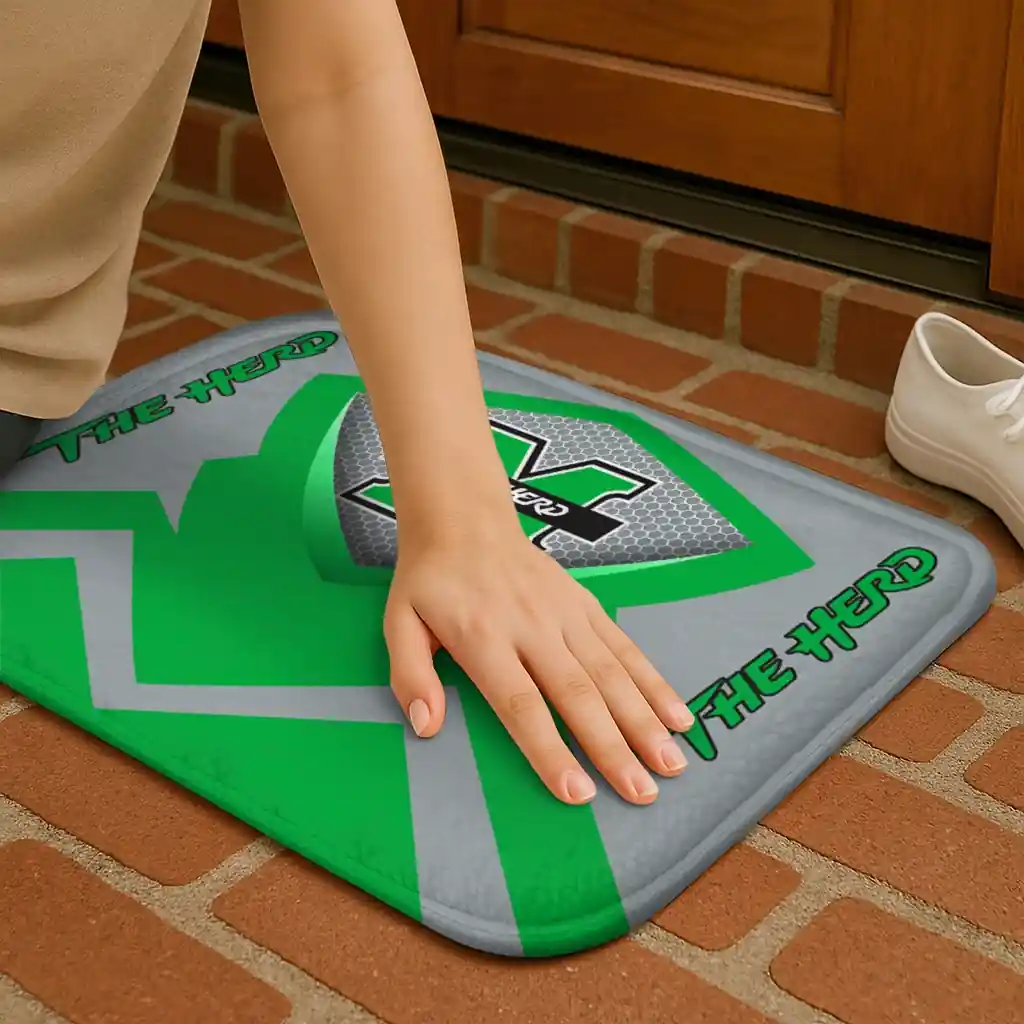 marshall-thundering-herd-ninja-mesh-green-doormat-premium-grade.webp