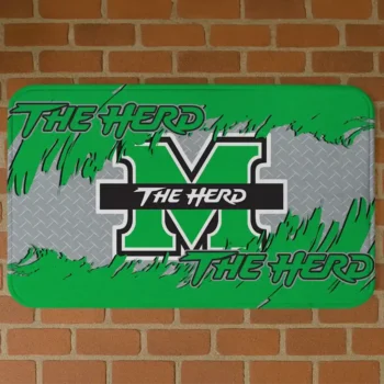 Marshall Thundering Herd Plate Rip Green Doormat