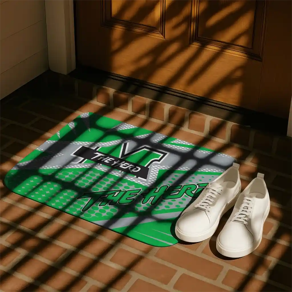 marshall-thundering-herd-sharp-flash-green-doormat-trendy.webp